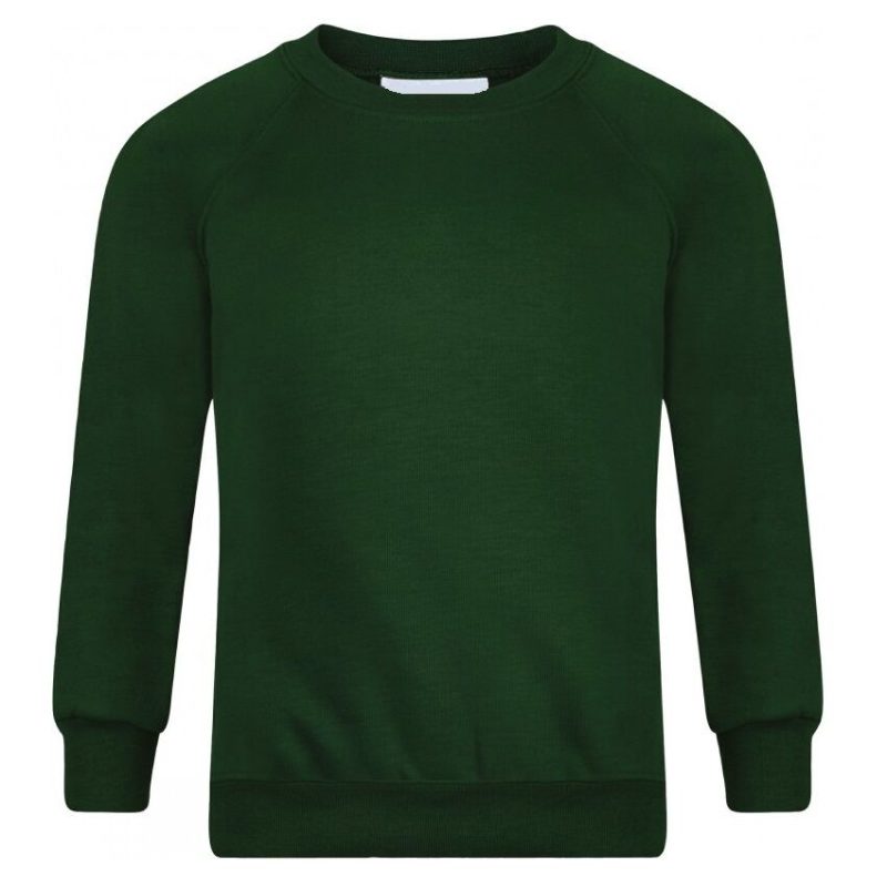 Boys & Girls School Crew Neck Jumper SweatShirt- GREEN