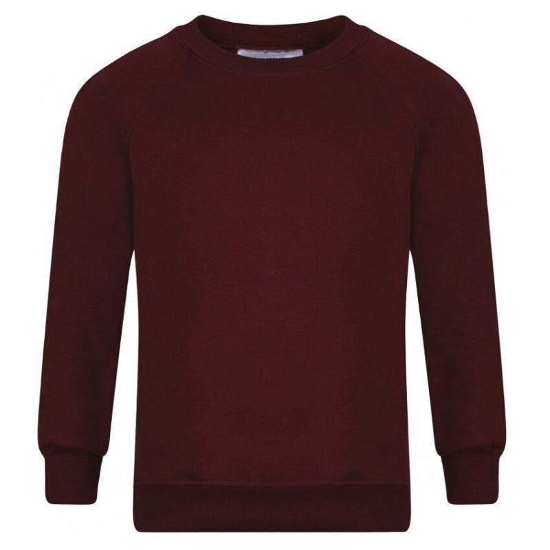 Boys & Girls School Crew Neck Jumper SweatShirt- MAROON