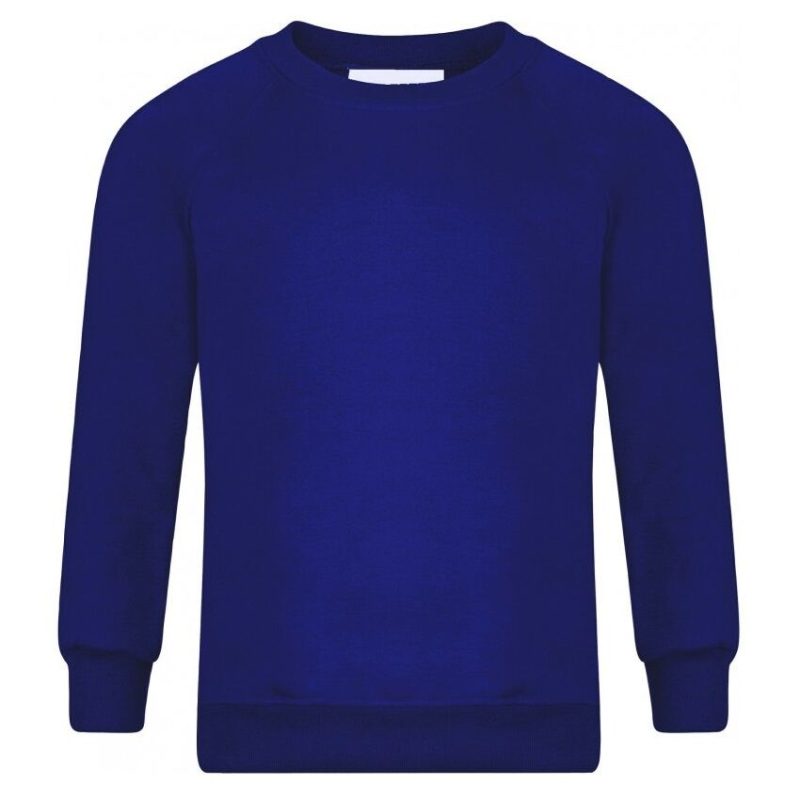 Boys & Girls School Crew Neck Jumper SweatShirt- ROYAL BLUE