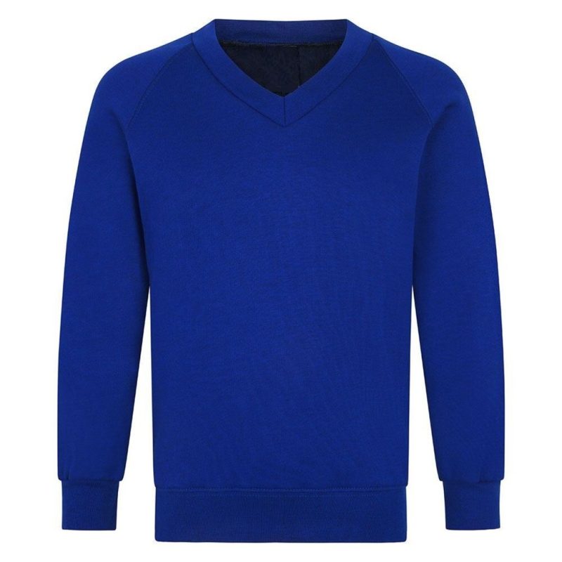 Boys & Girls School V Neck Jumper SweatShirt- ROYAL BLUE