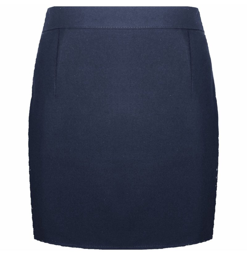 Girls School PENCIL Skirt Ladies Office Workwear Above Knee Length-NAVY - Image 3