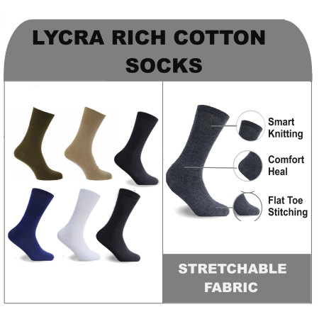 LYCRA Cotton Rich Mens Socks Suit Socks Every Day Socks